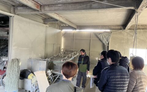 選別機で藺草の長さ分別